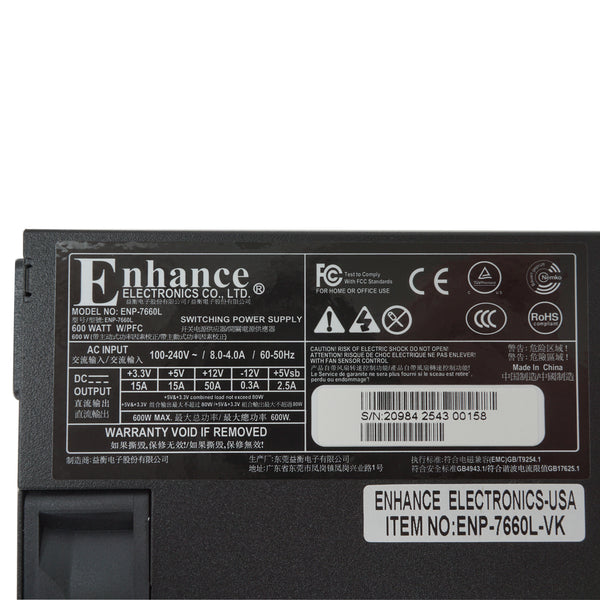 ENP-7660L-VK 600W Modular 165 mm Flex ATX PSU
